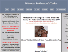 Tablet Screenshot of grampas-trains.com